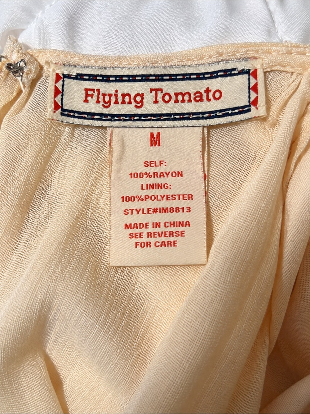 Flying Tomato Cream Jumpsuit medium - Picture 5 of 5